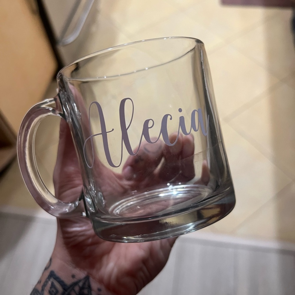 Personalized Clear Glass Mug